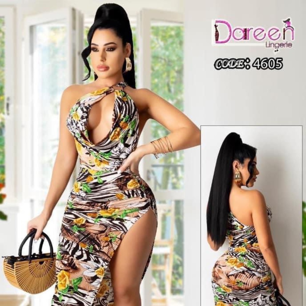Dareen Lingerie Summer Sexy Party Split Dress 🥰 women’s outfit